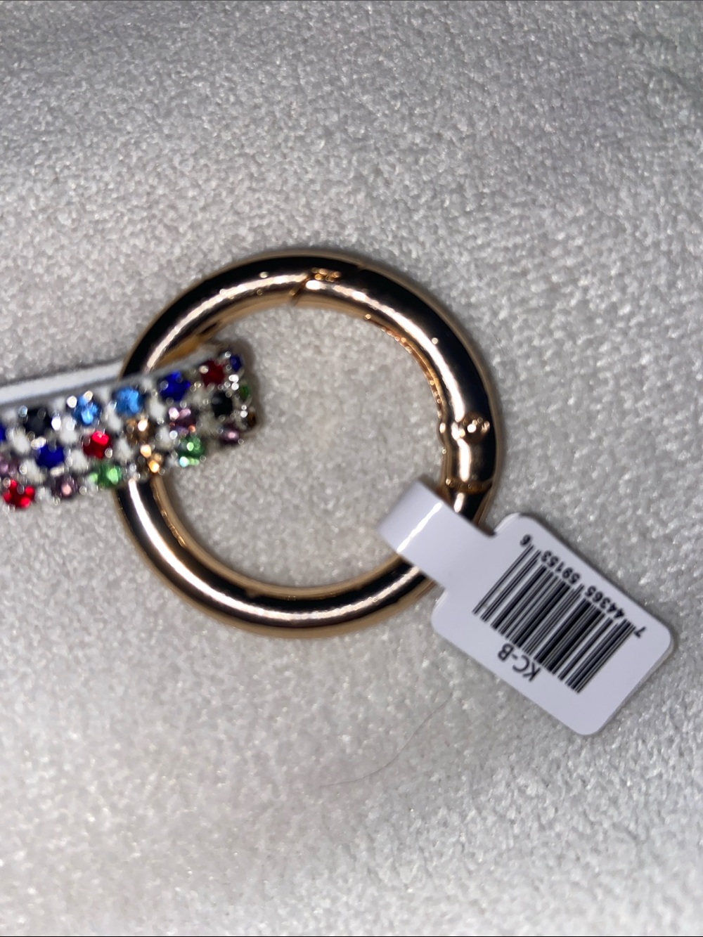 NWT keychain/Bag charm Crystal Teddy Bear&balloons charm w/Colorful Bead Charm - Picture 6 of 8